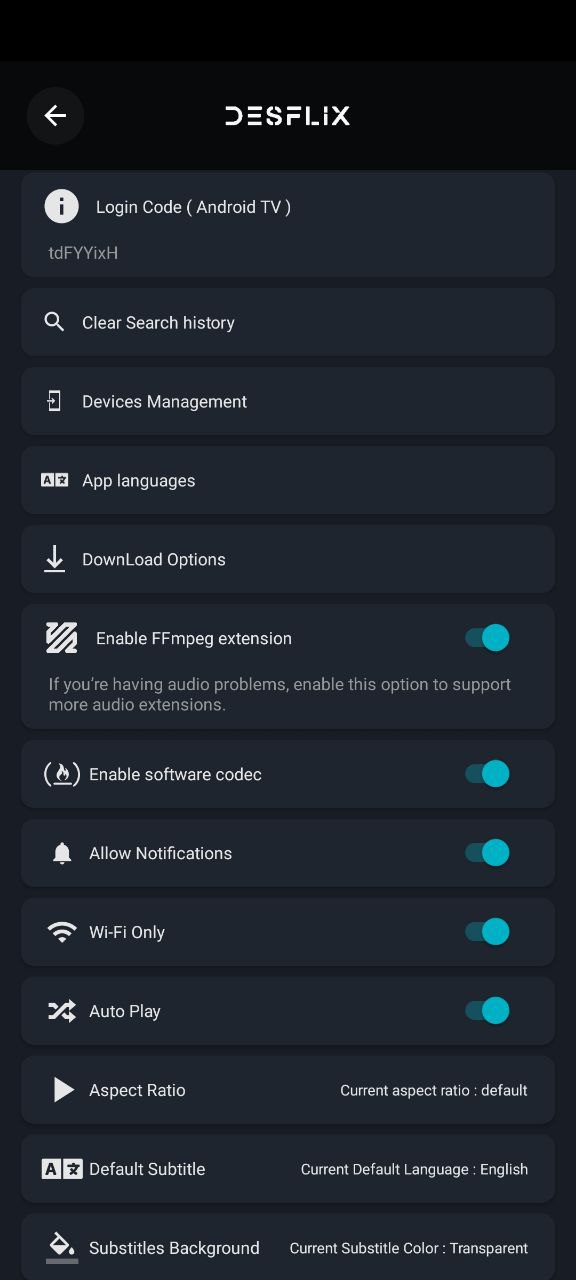 إعدادات المستخدم